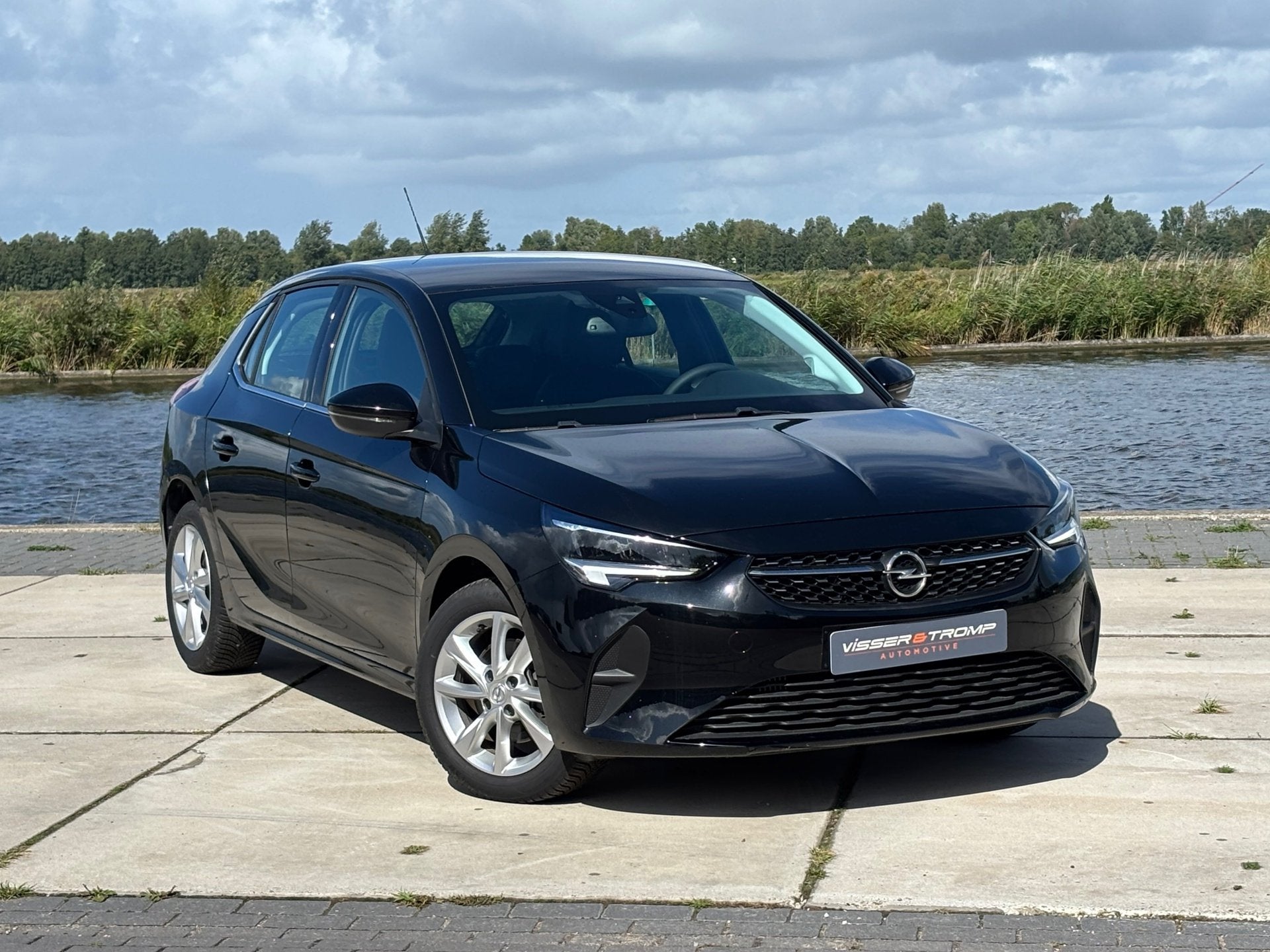 Opel CORSA 1.2 Elegance Diamond Black- 2022 - Cruise Control, Auto's, Voorwielaandrijving, 101 pk, Gebruikt, Leder en Stof
