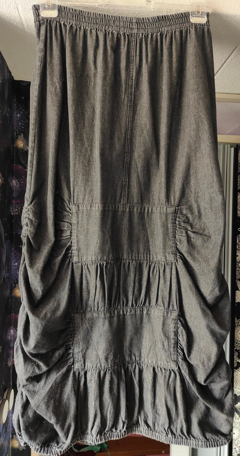 Zwarte denim rok, merk Hebbeding, mt 2, elastische band, Kleding | Dames, Zwart, Hebbeding, Ophalen of Verzenden, Maat 36 (S)