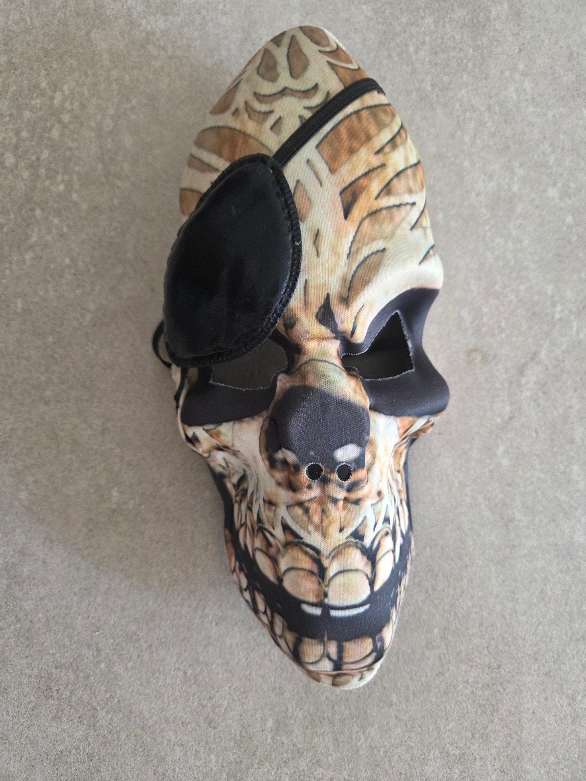 Doodshoofd masker met ooglapje - Halloween/Carnaval, Overige thema's, Overige typen, Textiel, Meerkleurig