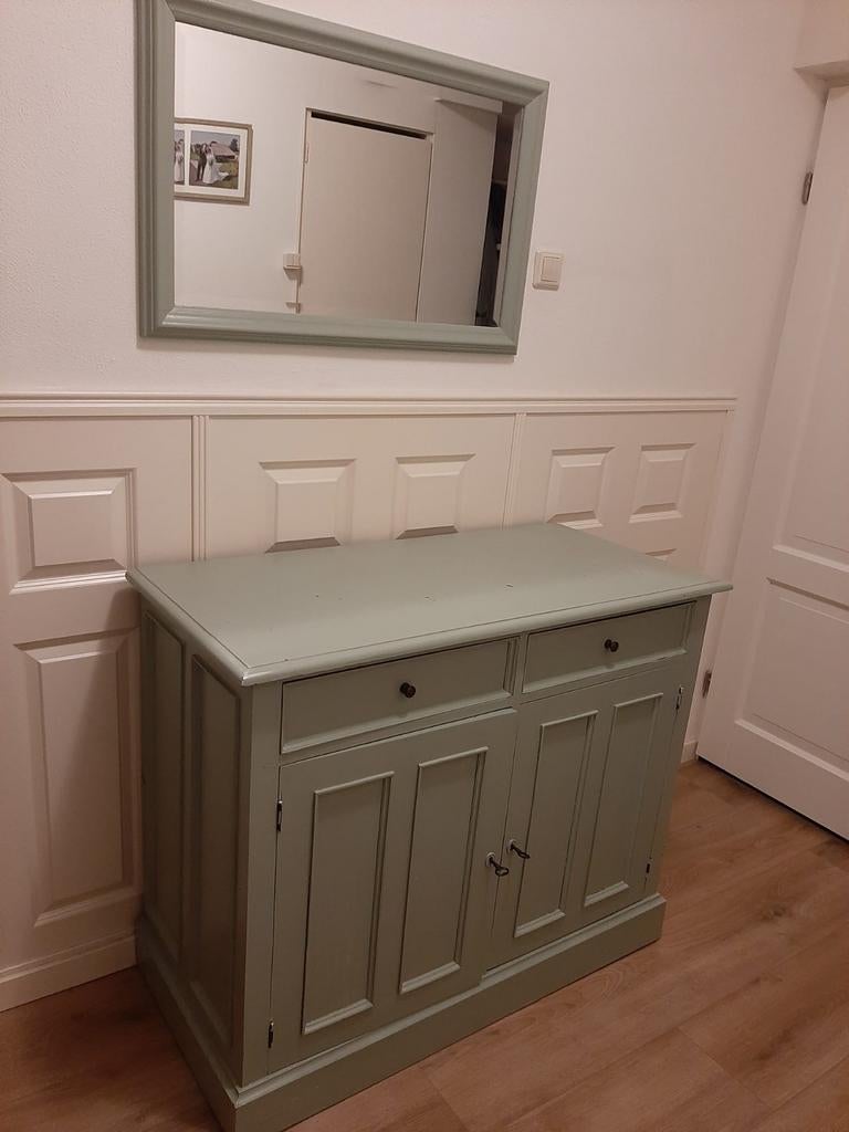 Dressoir met spiegel, Ophalen, Zo goed als nieuw, 50 tot 75 cm