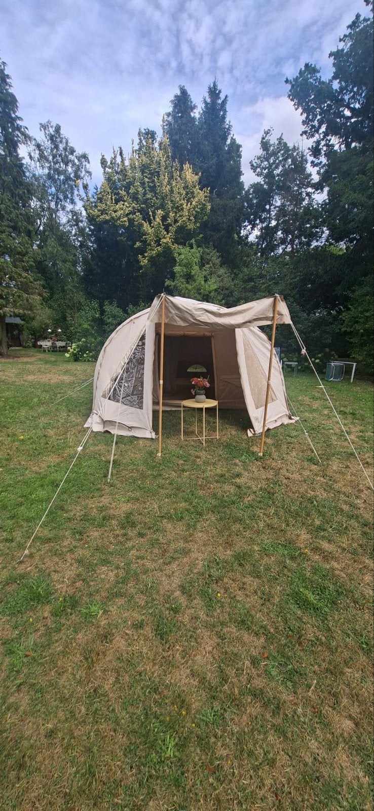 Karsten tent 3x3 meter - Snel op te zetten, stormvast en com, Caravans en Kamperen, Tenten, Ophalen, Gebruikt, Tot en met 2