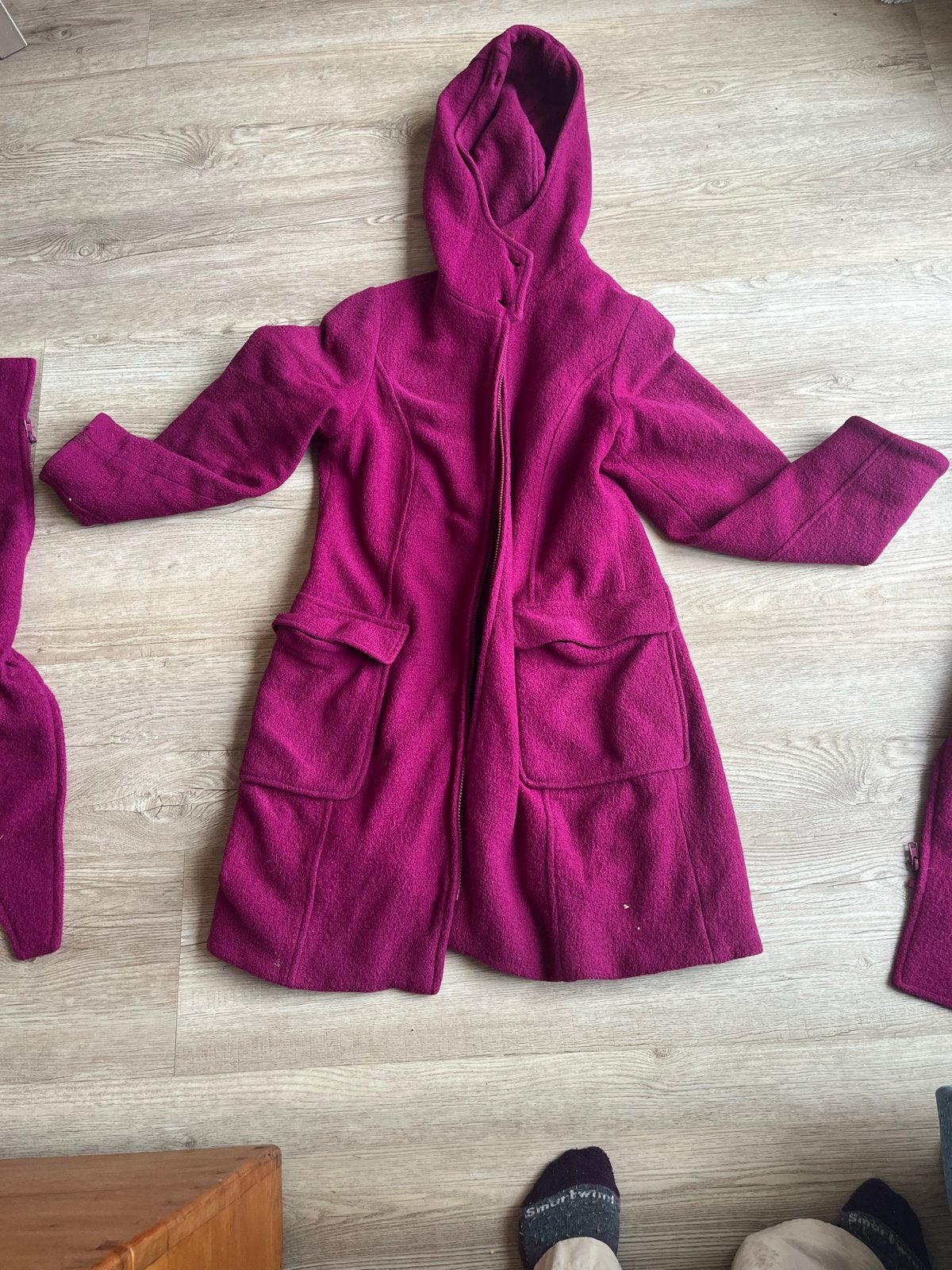 Mamalila Zwangerschaps- en Draagjas Wol  - Maat S, Ophalen, Gedragen, Maat 36 (S), Roze