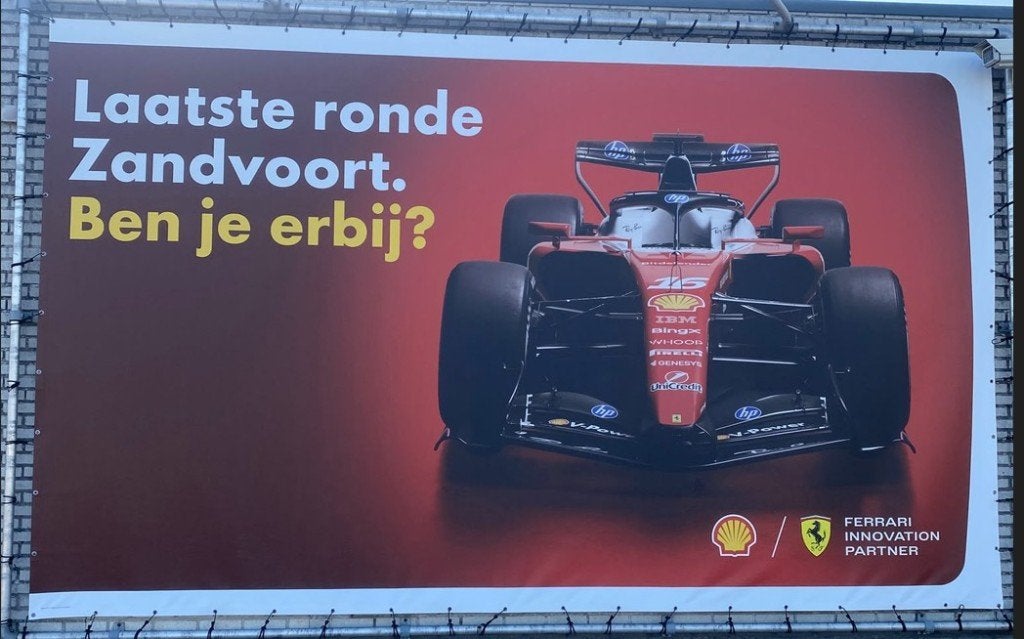 Spandoek 300 cm bij 500 cm Zandvoort F1 Dutch GP 26 *UNIEK*, Ophalen, Gebruikt, Formule 1