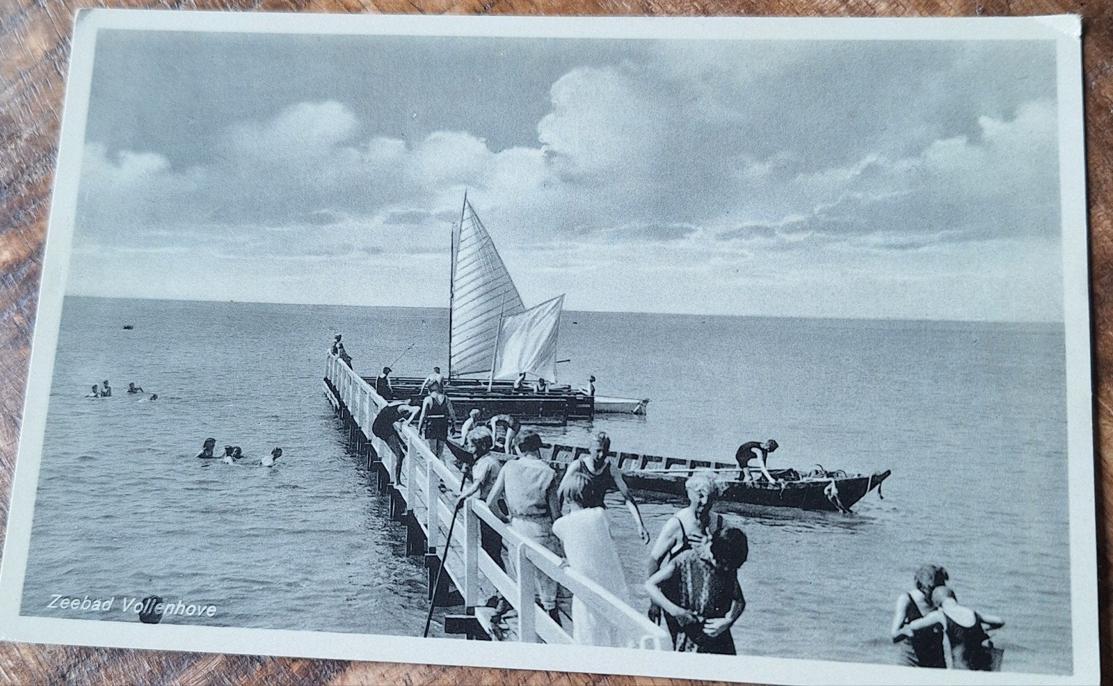 Ansichtkaart Zeebad Vollenhove - Nauta & Zoon, Velsen, Ophalen of Verzenden, 1920 tot 1940, Ongelopen, Overijssel
