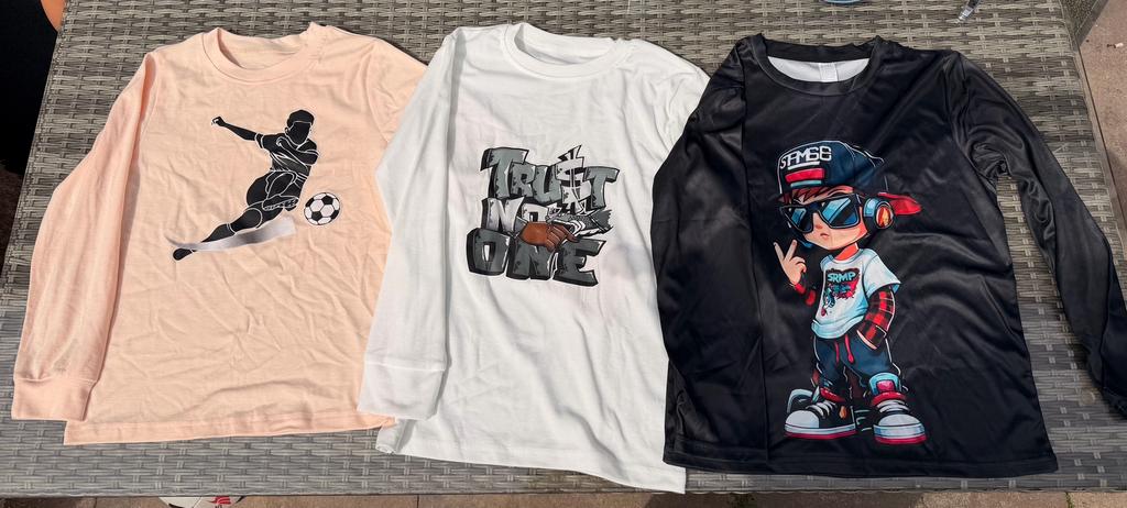 3 longsleeves niet gedragen maat 140, Ophalen of Verzenden, Zo goed als nieuw, Maat 140