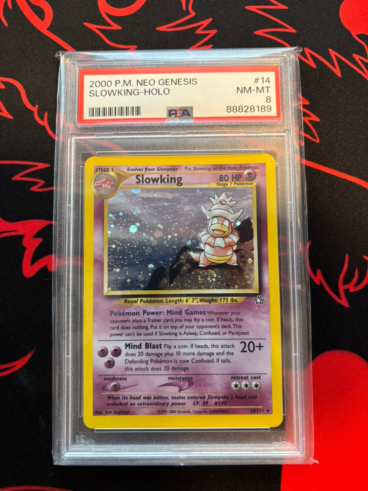 Pokemon Slowking 14 PSA8 Neo Genesis, Ophalen of Verzenden, Zo goed als nieuw