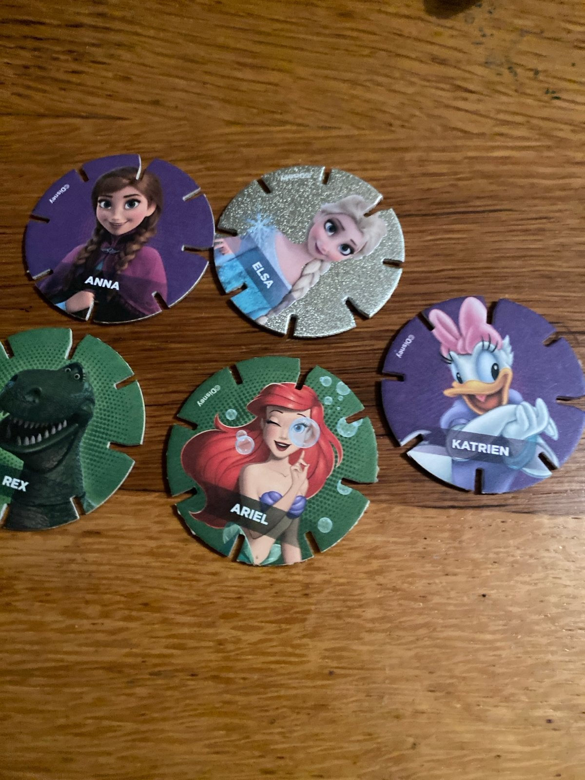 Disney Diskeyz - Anna, Elsa, Ariel, Katrien en Rex, Ophalen of Verzenden