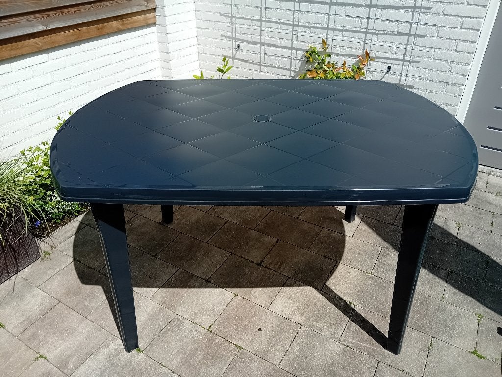 Jardin tuintafel Elise ovaal 135x90cm antraciet, Ophalen, Zo goed als nieuw, Ovaal, Kunststof