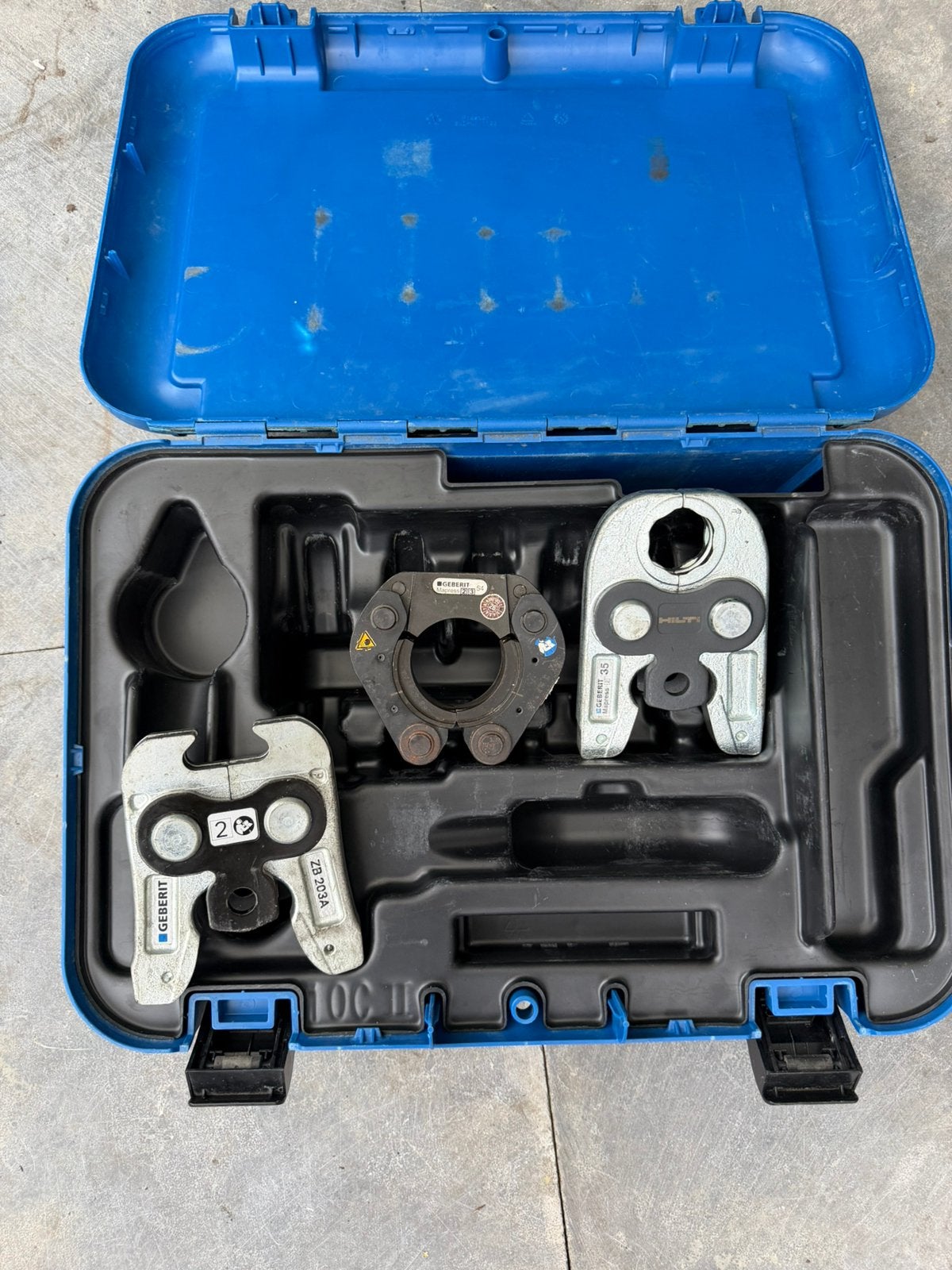 Geberit mapress persbek set 35-54 + adapterbek ZGAN, Ophalen of Verzenden, Zo goed als nieuw