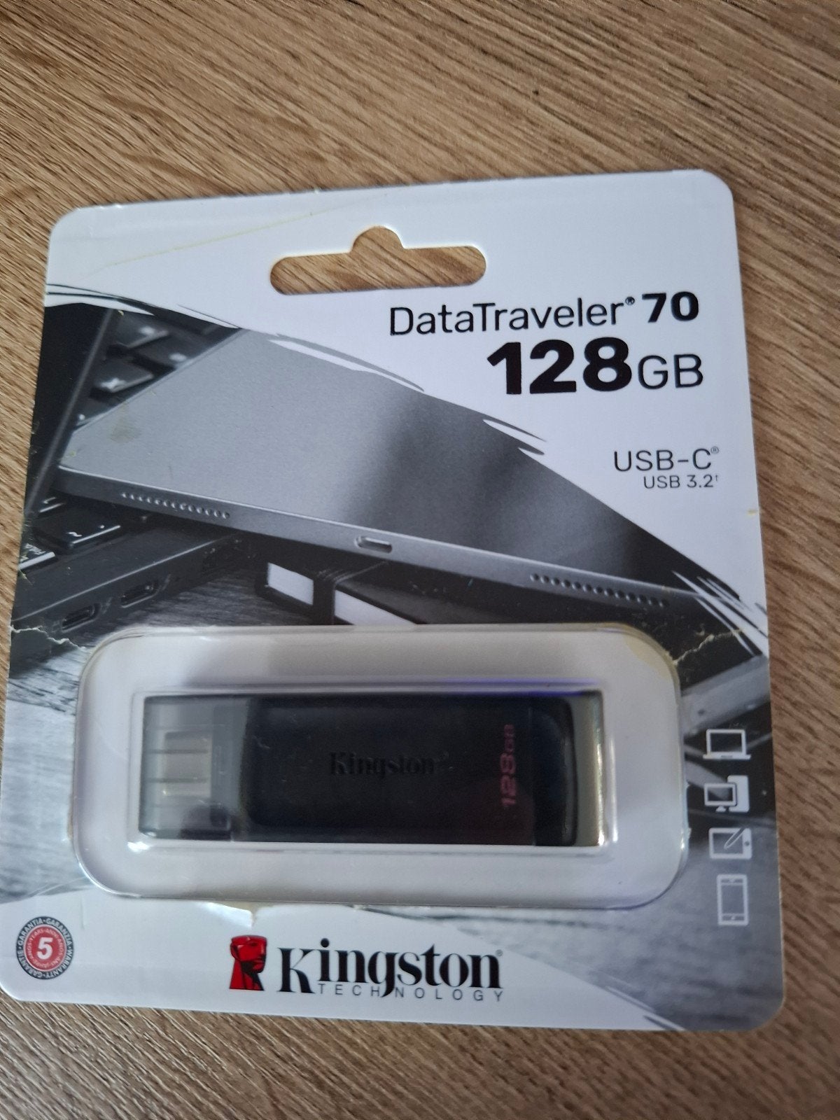 KINGSTON USB stick nieuw 128 GB - DataTraveler 70 USB-C, Computers en Software, USB Sticks, Ophalen of Verzenden, Nieuw, Kingston