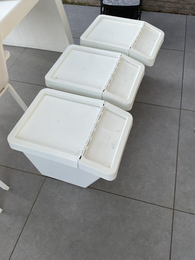 Ikea Sortera opbergbak 60 liter 3 stuks met deksel, Doe-het-zelf en Verbouw, Ophalen, Doos, Minder dan 35 cm, Zo goed als nieuw