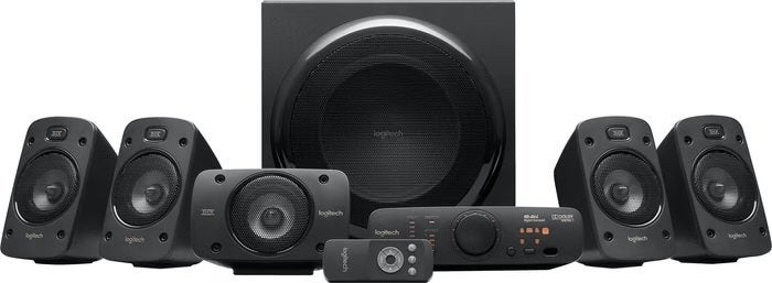 Logitech Z906 5.1 THXSurround Sound Systeem Incl muurbeugels, Audio, Tv en Foto, Gebruikt, Logitech, Afstandsbediening, Surroundset