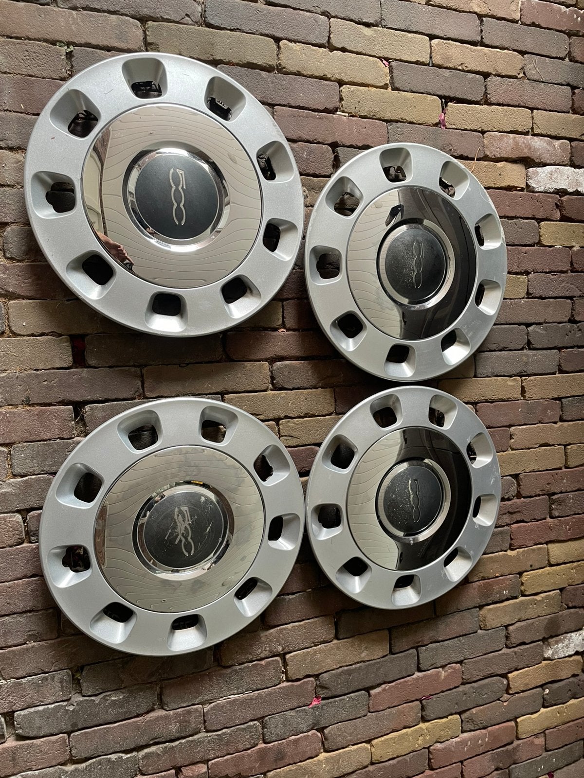 Fiat 500 originele wieldoppen 14inch, Ophalen of Verzenden, Zo goed als nieuw