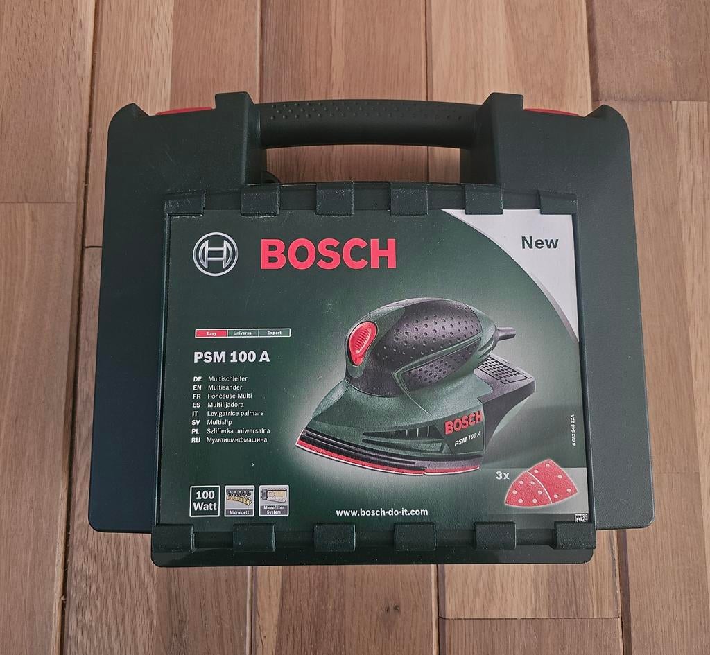 Bosch PSM 100 A Multischuurmachine met koffer, Doe-het-zelf en Verbouw, Gereedschap | Schuurmachines, Ophalen of Verzenden, Gebruikt
