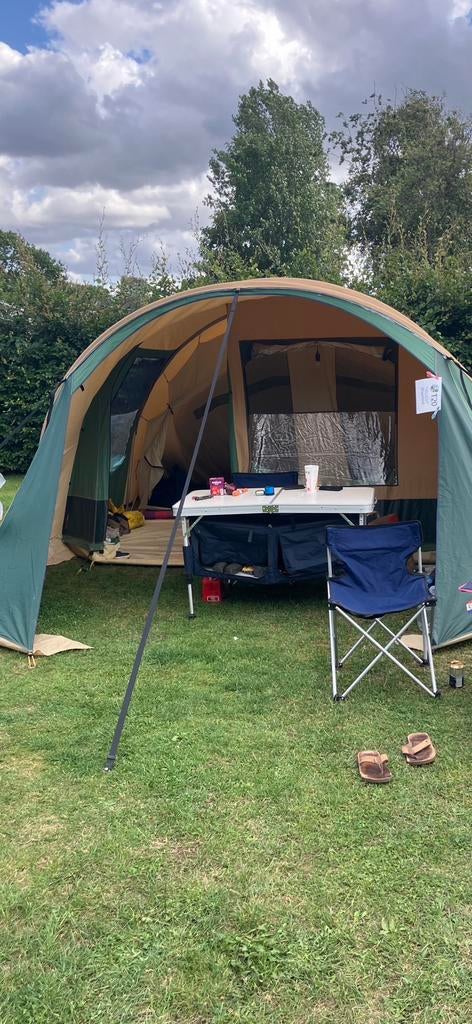 Cabanon Biscaya 370 tunnel tent, katoen, Caravans en Kamperen, Tenten, Ophalen, Gebruikt