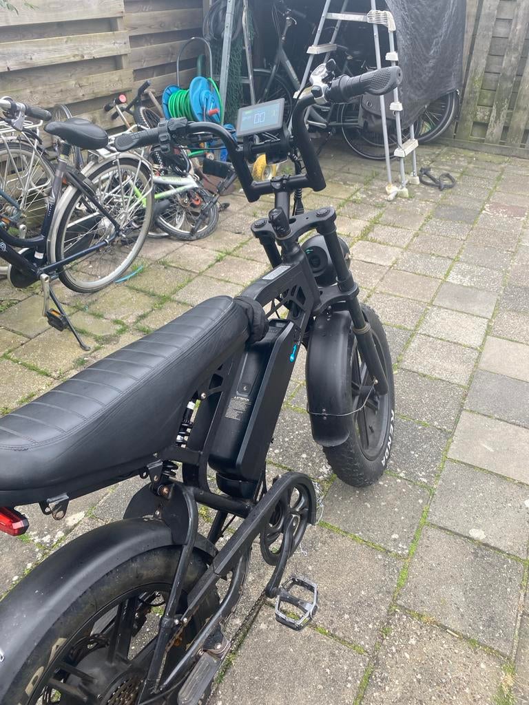 Stoere Fatbike E-bike - Zwart, Goede Staat, Gebruikt, 51 tot 55 cm, 30 tot 50 km per accu, Ophalen