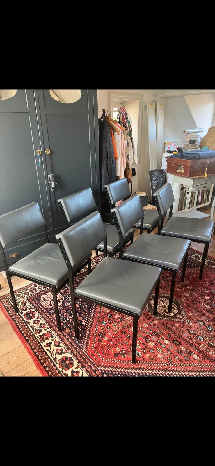 6 Vintage Pastoe eetkamerstoelen, Ophalen of Verzenden, Gebruikt, Leer, Vijf, Zes of meer stoelen