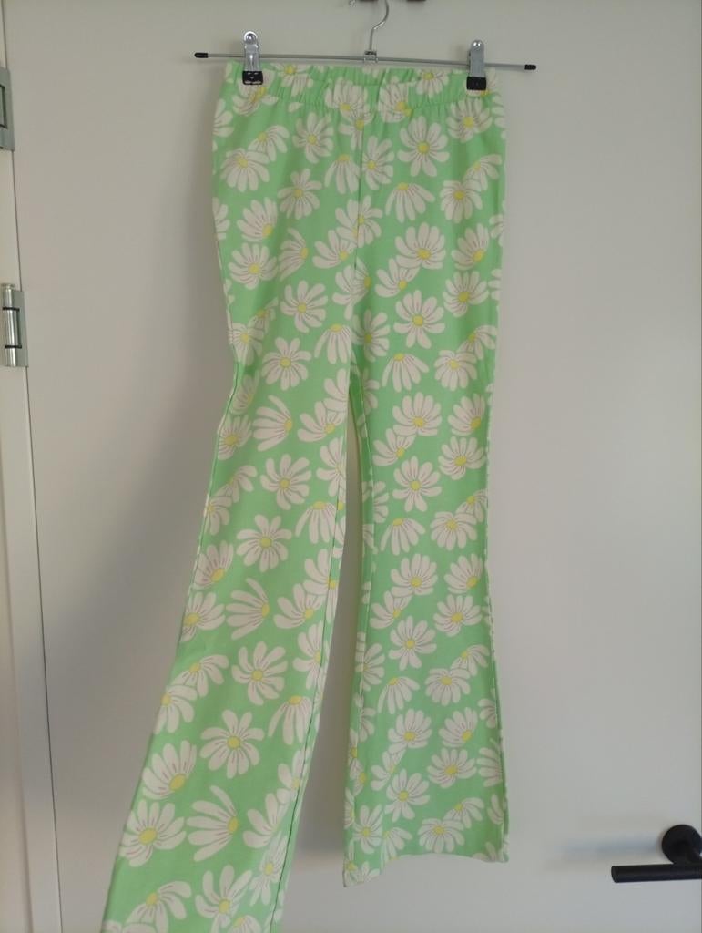 Hema flair / flared broek mintgroen maat 146/152, Broek, Meisje, Nieuw, Ophalen of Verzenden