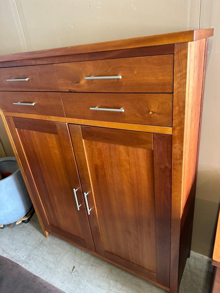 Houten kast met 2 lades, Huis en Inrichting, Kasten | Dressoirs, Gebruikt, X, 25 tot 50 cm, 50 tot 100 cm