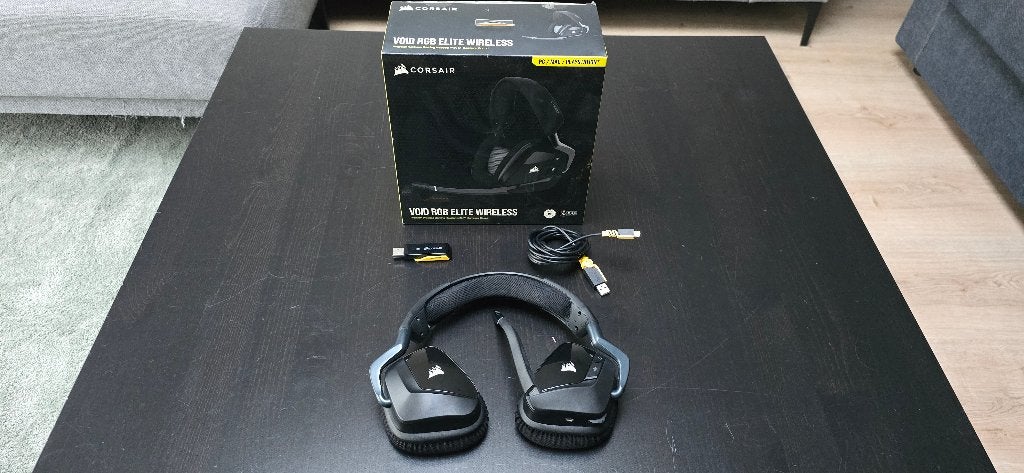 Corsair VOID RGB ELITE Wireless Premium Gaming Headset-Zwart, Computers en Software, Ophalen of Verzenden, Draadloos, Over-ear