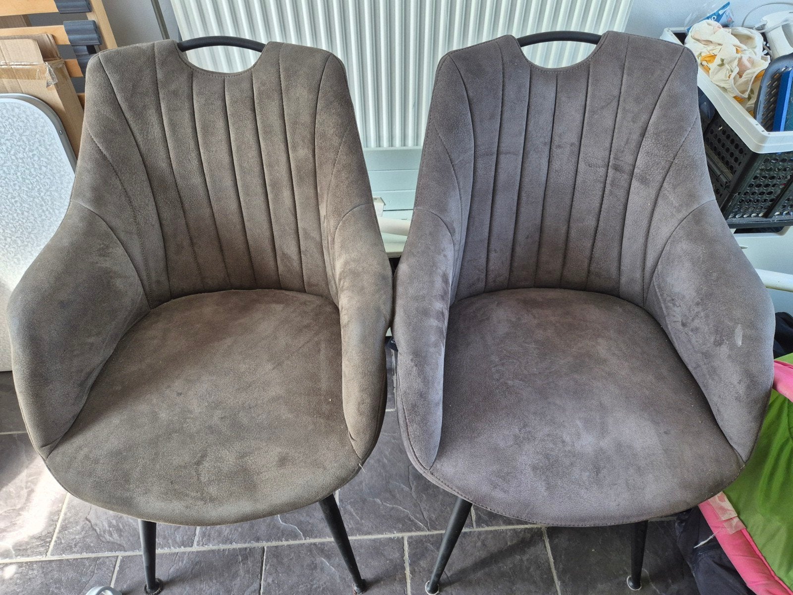 6 stoelen met armleuning mx sofa, Huis en Inrichting, Stoelen, Ophalen, Zo goed als nieuw, Grijs