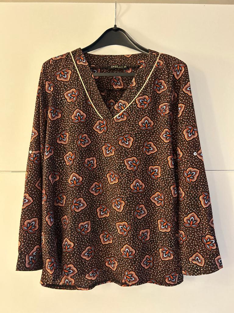 Akoz de toi zwarte blouse met print, Zwart, Maat 46/48 (XL) of groter, Akoz de toi, Ophalen of Verzenden