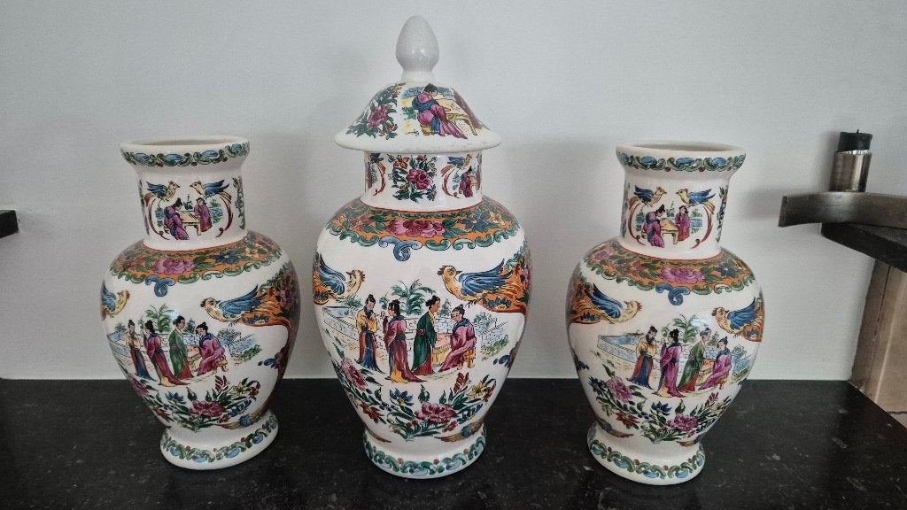 3-delig Vintage Chinees Kaststel, Antiek en Kunst, Ophalen