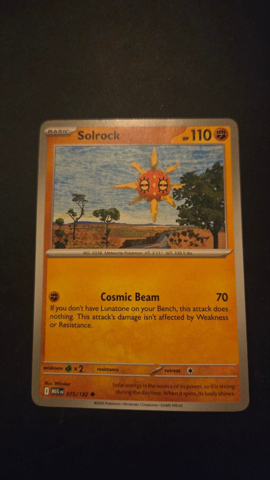 Solrock 075/132 - Mega Evolution Pokémon Kaart, Verzenden, Zo goed als nieuw, Losse kaart