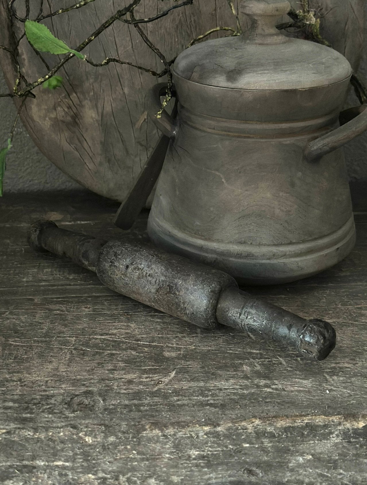 Houten pot met  deksel en lepel Aura Peeperkorn, Ophalen of Verzenden, Nieuw