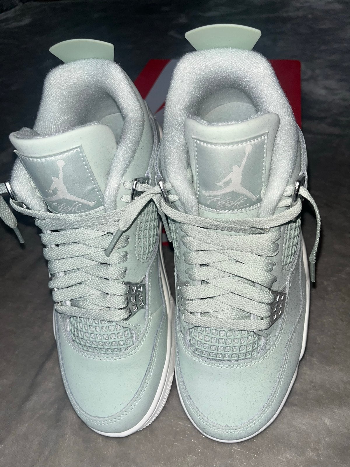 Nike Air Jordan 4 Seafoam Sail Maat 38,5, Ophalen of Verzenden, Groen, Sneakers of Gympen, Zo goed als nieuw