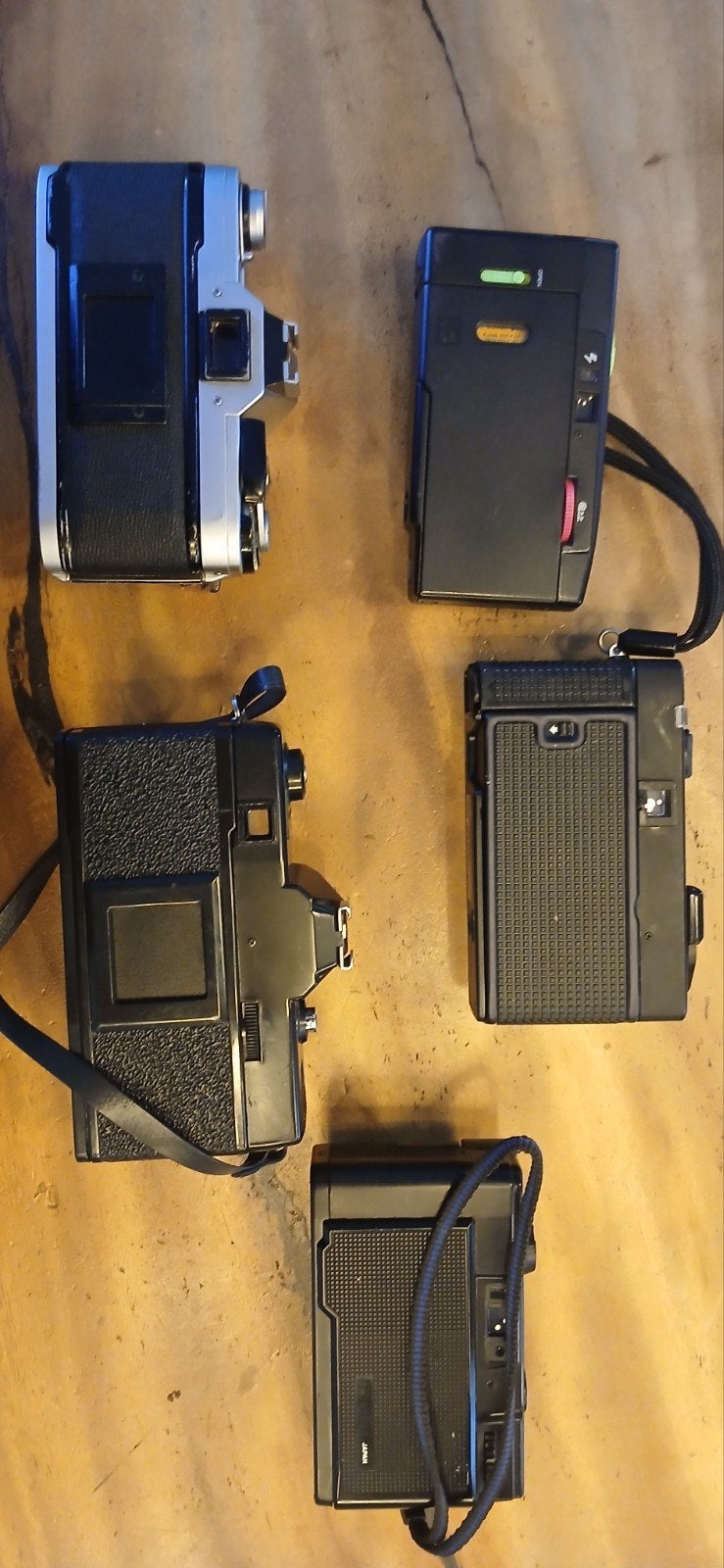 5x vintage cameras: canon, canomatic, kodak, minolta, konica, Ophalen of Verzenden