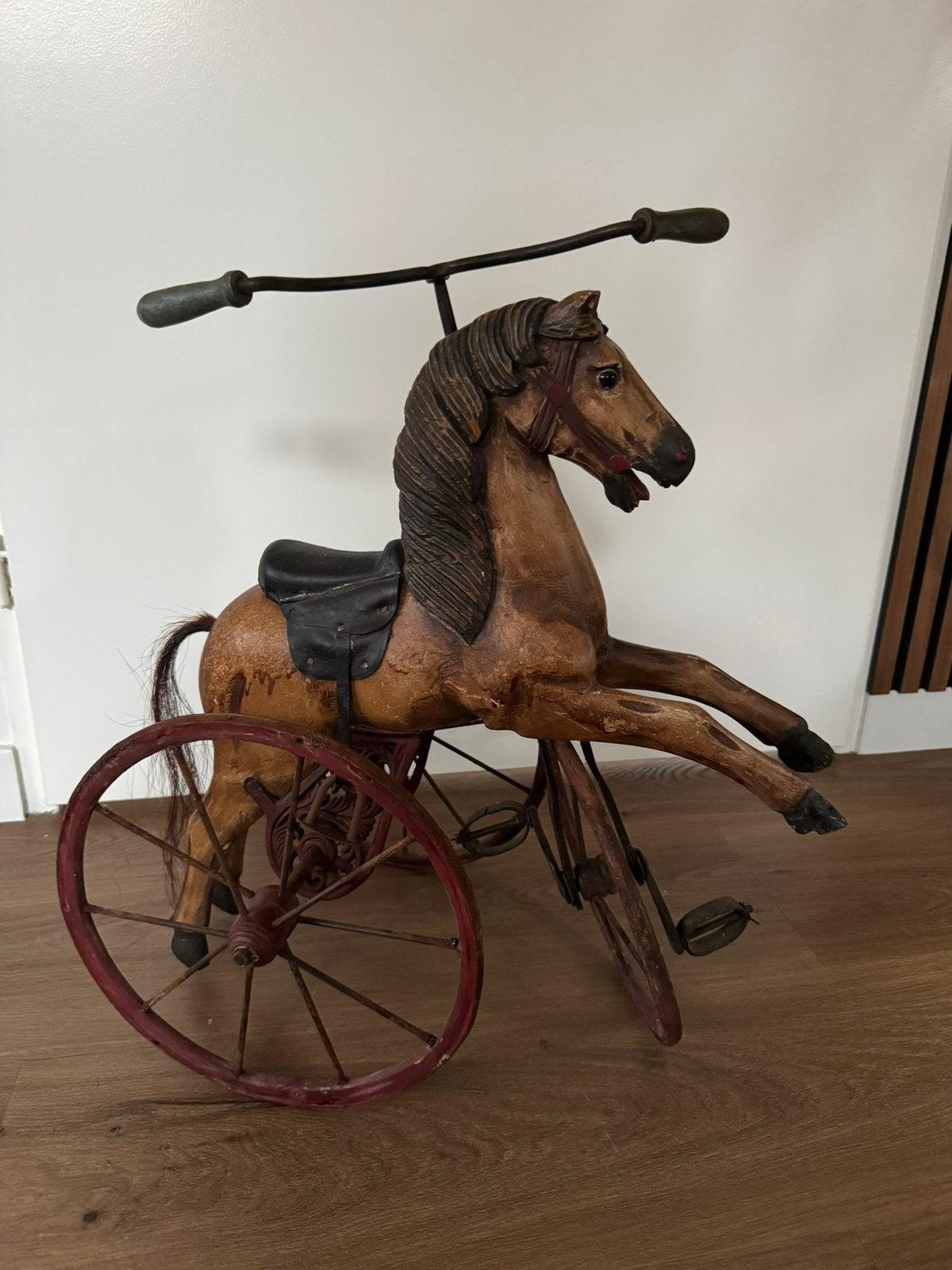Antiek driewieler paard, Antiek en Kunst, Kunst | Beelden en Houtsnijwerken, Ophalen