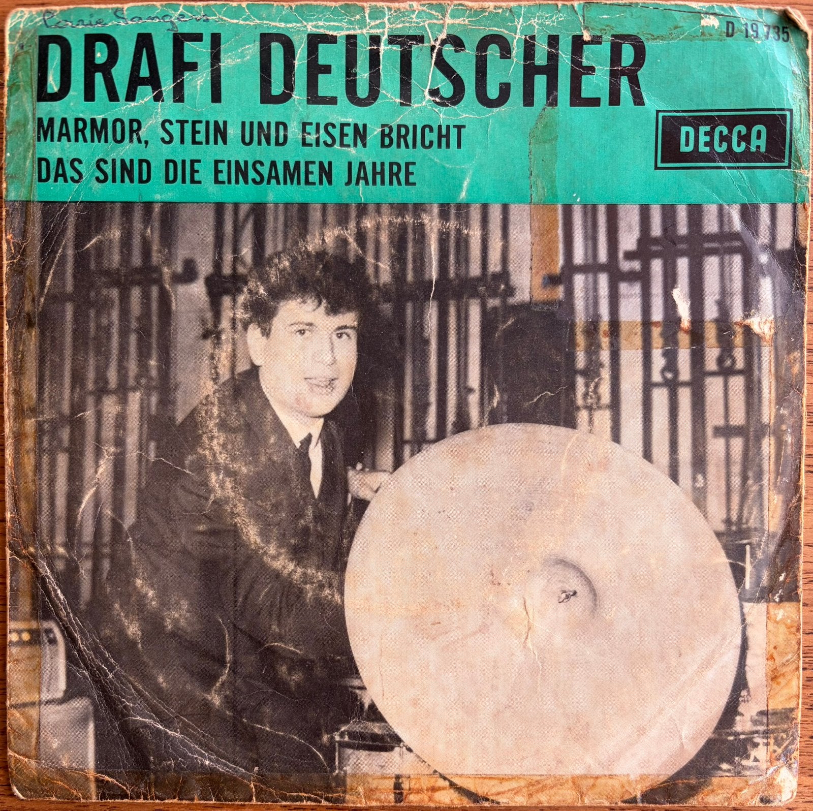 LEEG hoesje single Drafi Deutscher - Marmor, Stein Und Eisen, Gebruikt, Overige genres, 7 inch, Ophalen of Verzenden