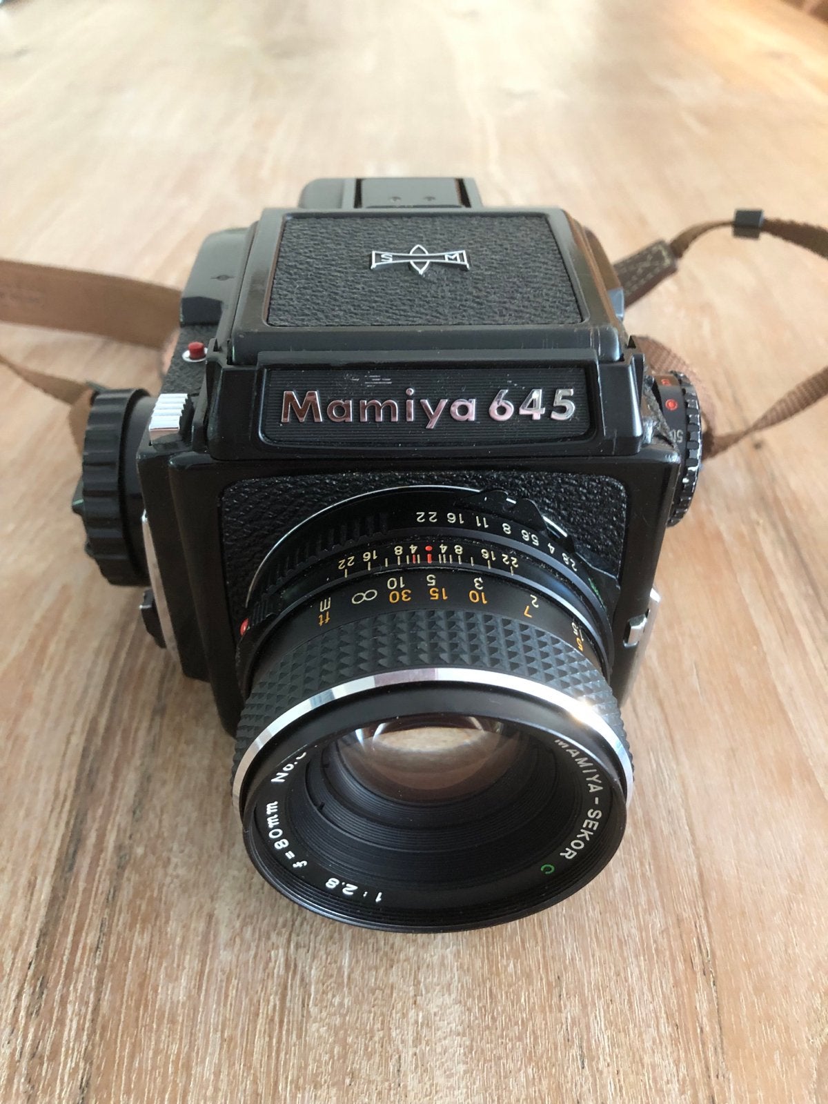 Mamiya 645 met 80mm f/2.8 lens en accessoires, Ophalen, Gebruikt, Spiegelreflex, Overige Merken