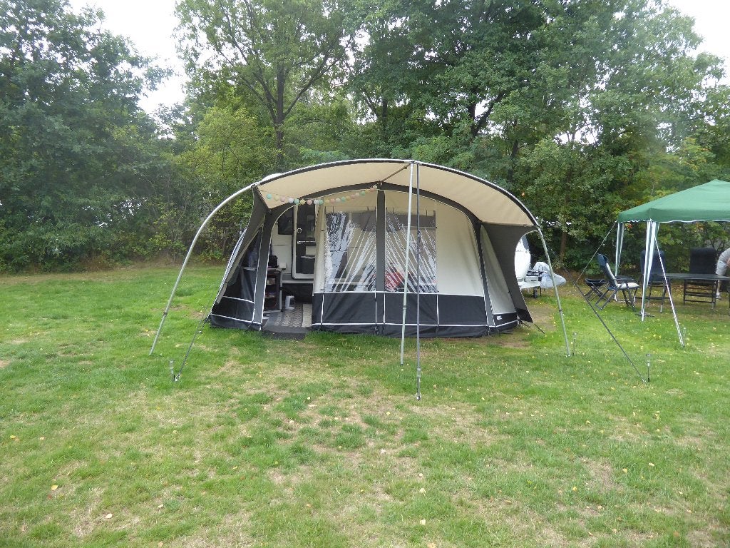 Unico deeltent 500 + luifel (zo goed als nieuw), Caravans en Kamperen, Ophalen, Zo goed als nieuw, Ten Cate All Season 240g/m2