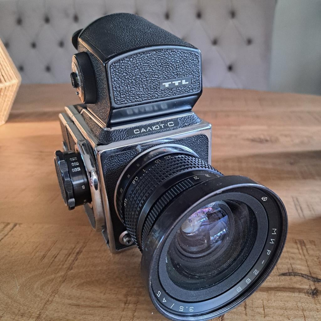 Salyut-C Middenformaat Camera, Ophalen of Verzenden, Gebruikt, Spiegelreflex, Overige Merken