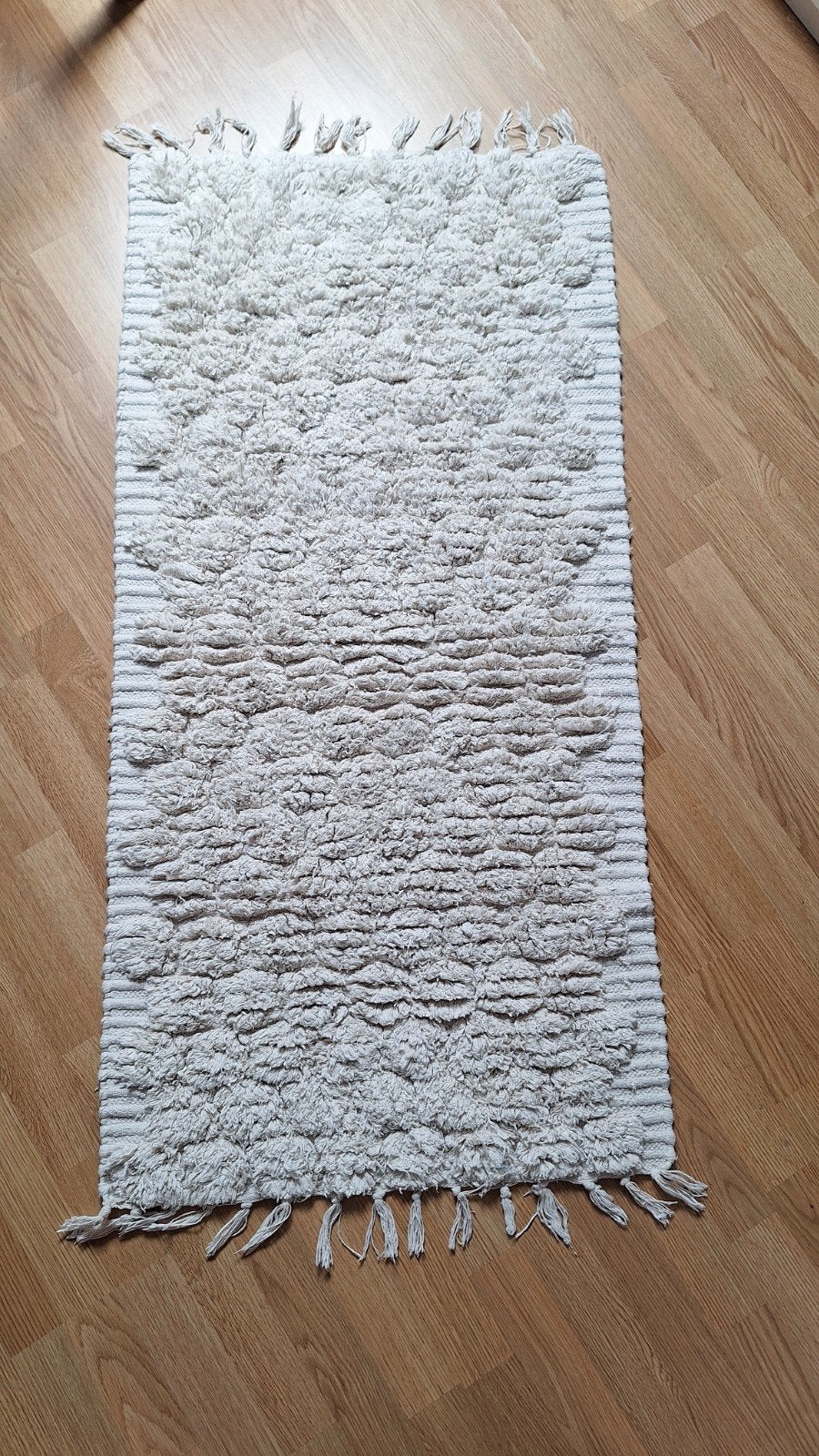 Kwantum vloerkleed - Crème/wit, Ophalen, Gebruikt, 100 tot 150 cm, Modern, Scandinavisch