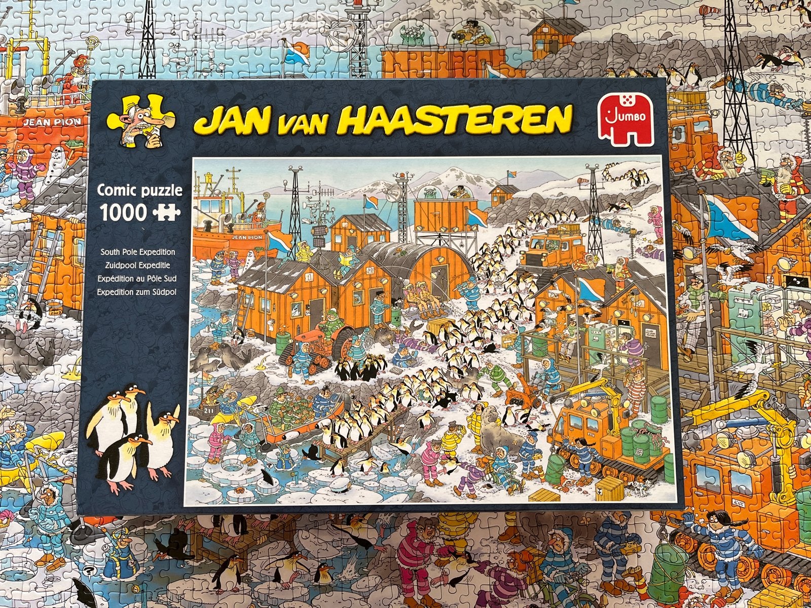 Jan van Haasteren Zuidpoolexpeditie 1000 stukjes, Ophalen of Verzenden, 500 t/m 1500 stukjes, Zo goed als nieuw, Legpuzzel