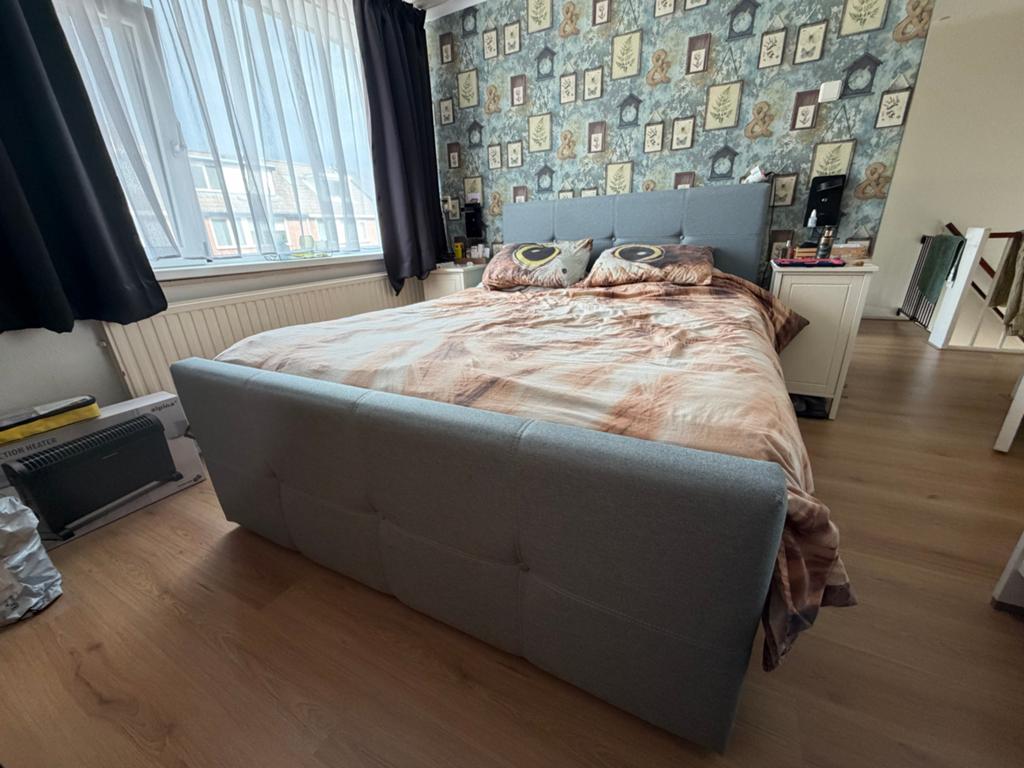 2 persoon boxspring, Huis en Inrichting, Ophalen, Groen, Tweepersoons, 160 cm