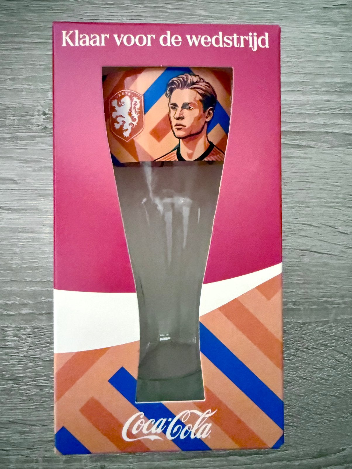 Coca Cola glas WK - Frenkie de Jong, Verzamelen, Ophalen of Verzenden, Nieuw, Frisdrankglas