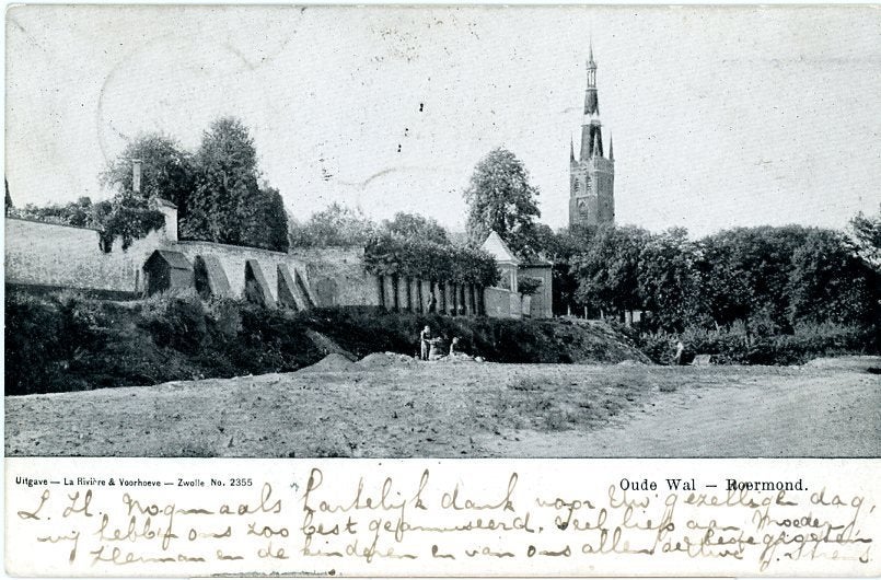 Roermond Oude Wal, Verzamelen, Ophalen of Verzenden, Voor 1920, Gelopen, Limburg