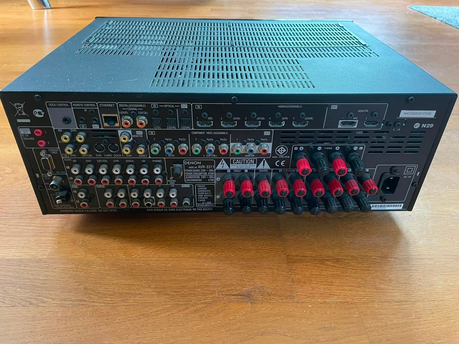Denon AVR-3311 A/V Receiver met 3D ondersteuning, Ophalen, Gebruikt, Denon, 120 watt of meer