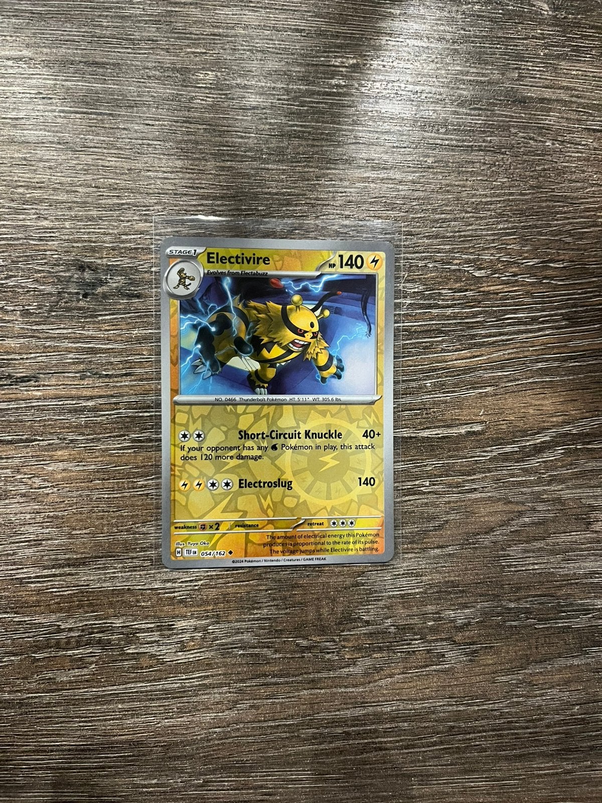 Electivire TEF 054/162 reverse holo, Ophalen of Verzenden, Zo goed als nieuw