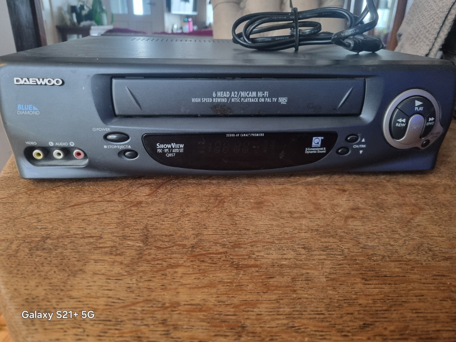 Daewoo Blue Diamond VHS-speler - 6 koppen, Hi-Fi, Ophalen, Gebruikt, VHS-speler of -recorder