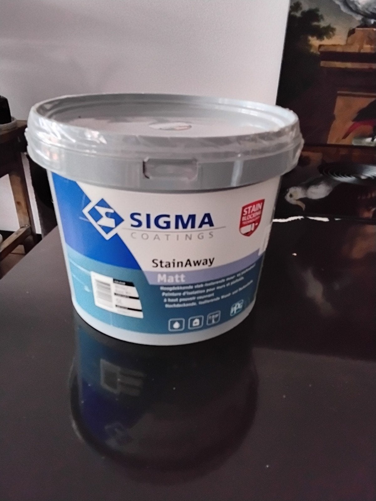 Sigma StainAway Matt - Vlekkenisolerende Muurverf, Ophalen, Nieuw, Wit