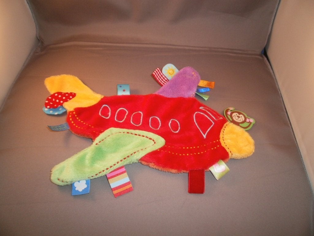 labellabel vliegtuig doekje rood/geel/paars/groen velours, Overige merken, Nieuw, Ophalen of Verzenden, Middelgroot (20 tot 80 cm)
