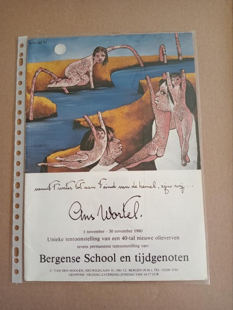 Ans Wortel affiche 1980, Ophalen of Verzenden, 1920 tot 1940, Knipsel(s)