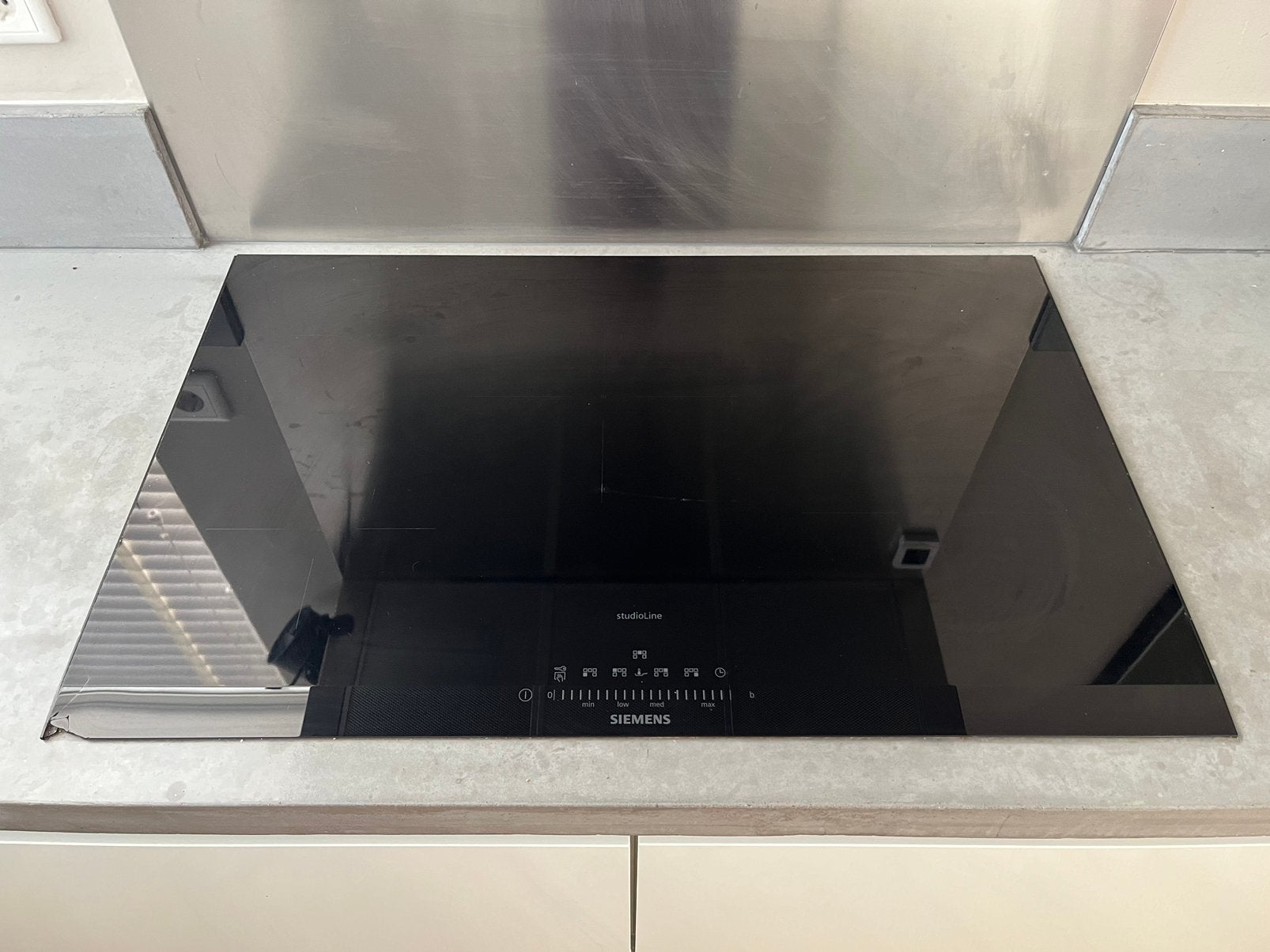 Siemens Inductie Kookplaat met klein glasschade, Witgoed en Apparatuur, Ophalen, Gebruikt, Inbouw, Inductie