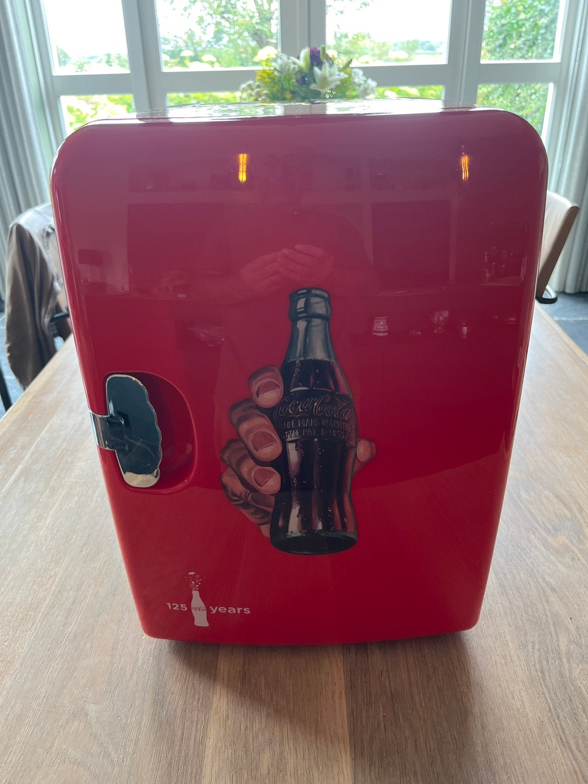 Coca-Cola mini koelkast 125 years jubileum uitvoering, Ophalen of Verzenden, Minder dan 75 liter, Zonder vriesvak, Gebruikt