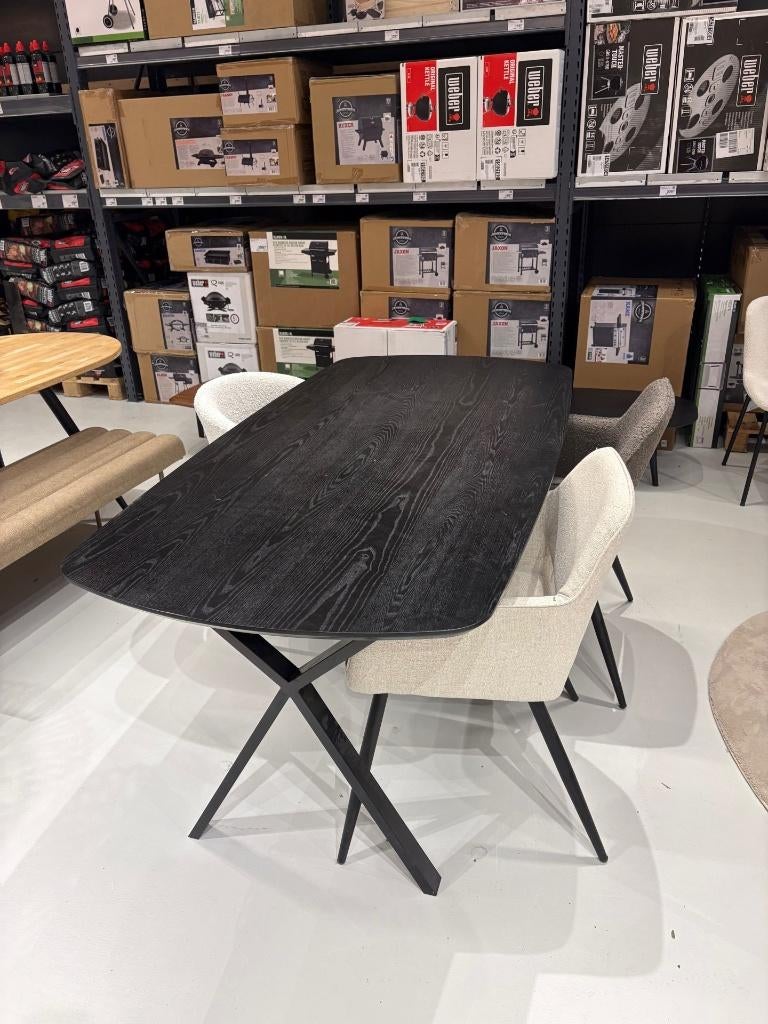 Stijlvolle Tafel Zwart, Huis en Inrichting, Tafels | Eettafels, Zo goed als nieuw, Vijf personen of meer, 150 tot 200 cm, Modern